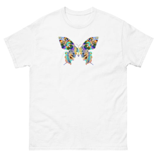 Multi Coloured Butterfly 100% cotton men's heavyweight tee
