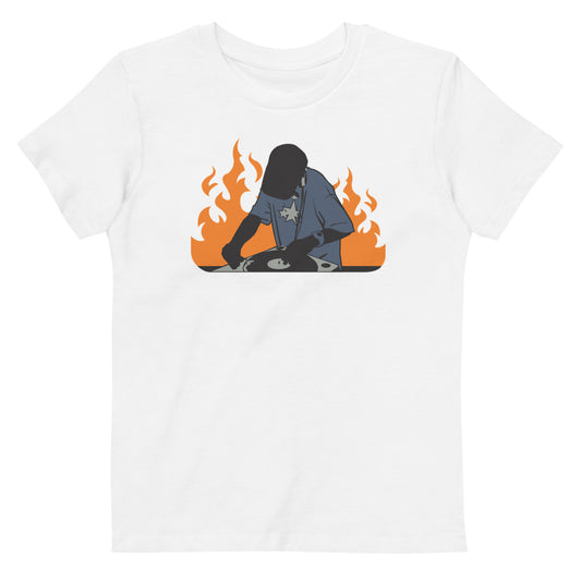 DJ on Fire Organic Cotton Kids T-Shirt