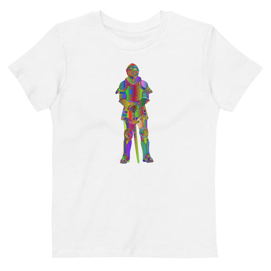 Multi Coloured Knight Organic Cotton Kids T-Shirt