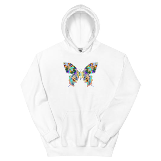 Multi Coloured Butterfly Unisex Hoodie