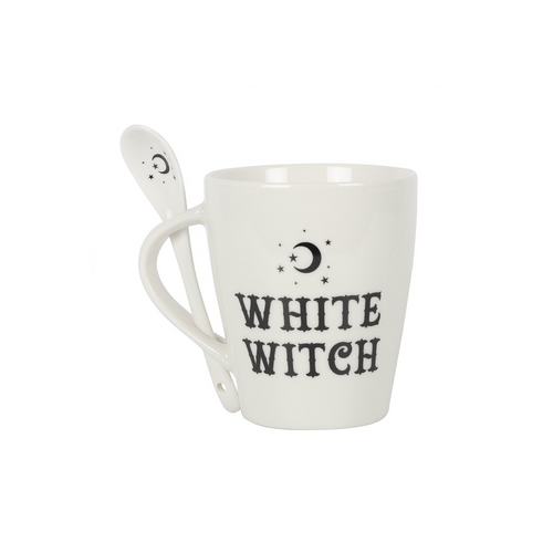 White Witch Mug and Spoon Set