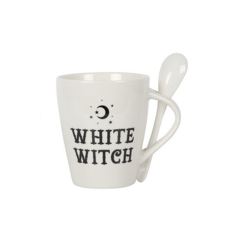 White Witch Mug and Spoon Set