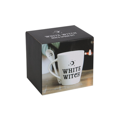 White Witch Mug and Spoon Set