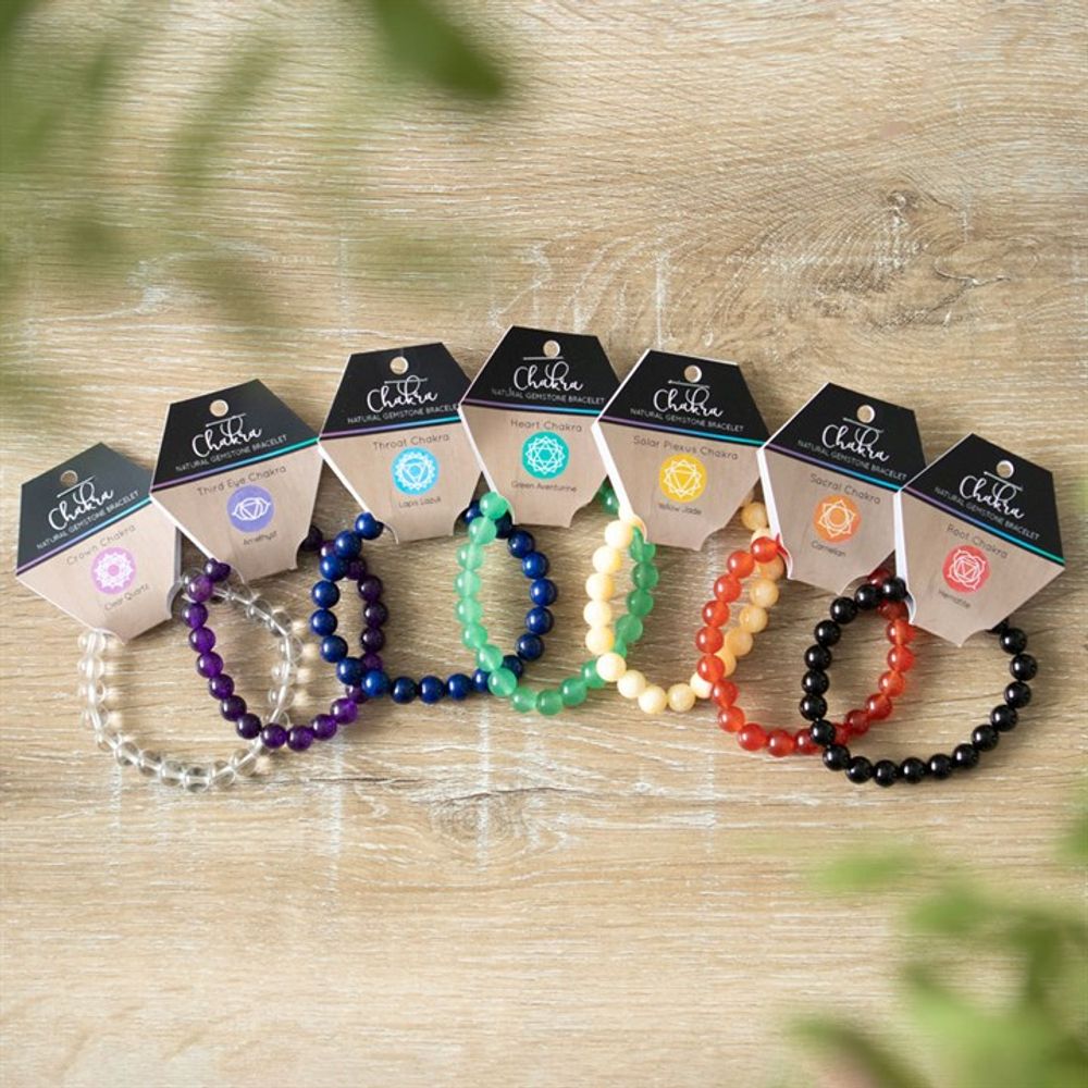 Crown Chakra Clear Quartz Gemstone Bracelet