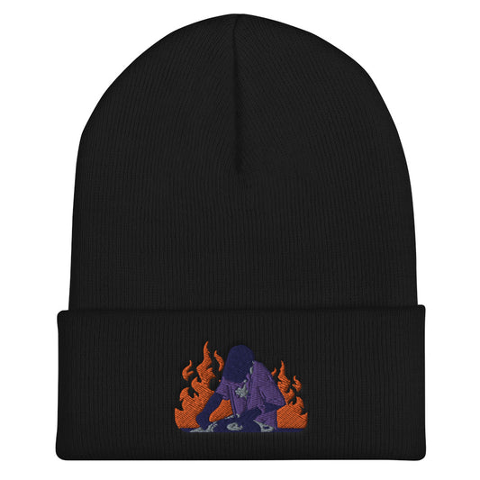 DJ on Fire Cuffed Beanie