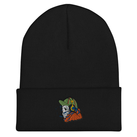 Skeleton DJ Cuffed Beanie