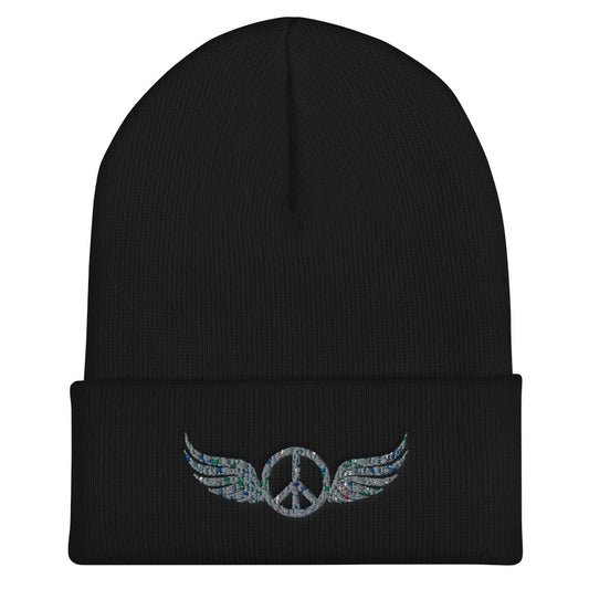 Peace Angel Cuffed Beanie