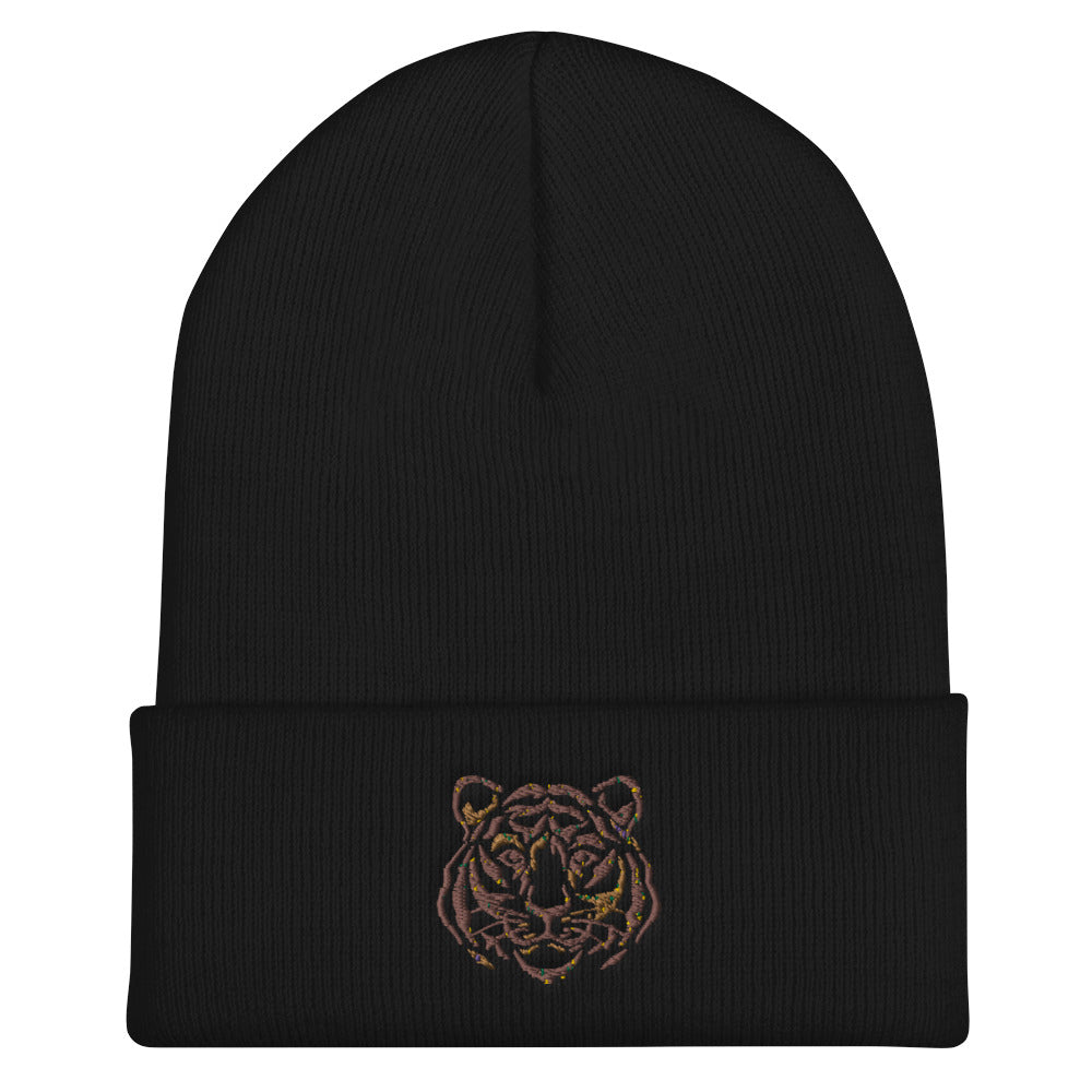 Golden Tiger Cuffed Beanie