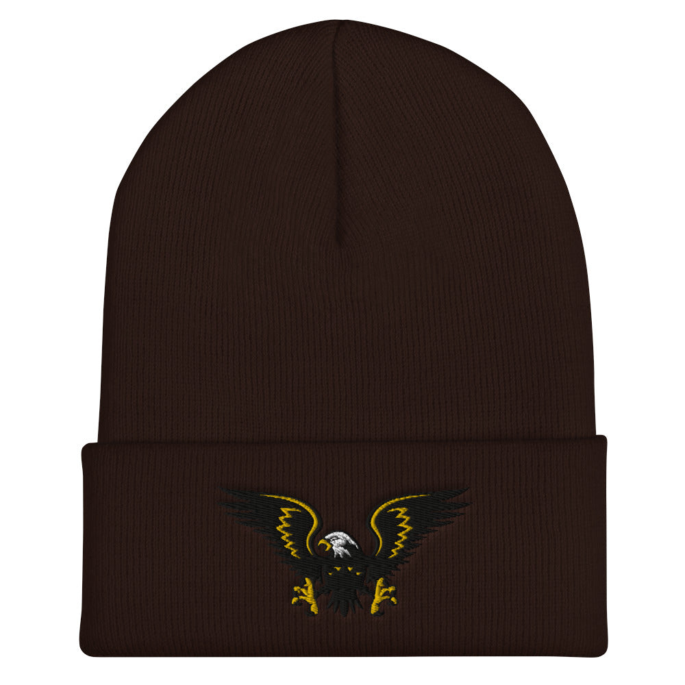 Gold Eagle Cuffed Beanie