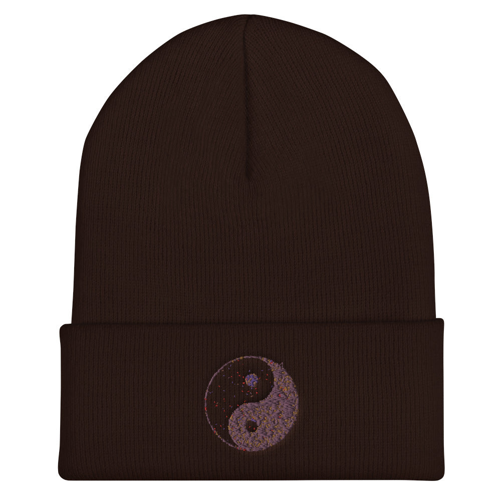 Yin Yang Cuffed Beanie