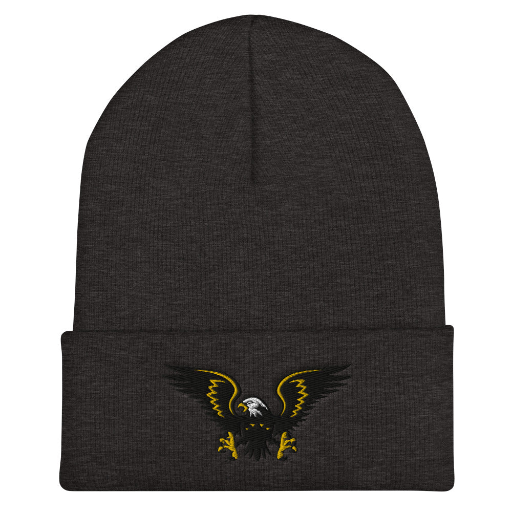 Gold Eagle Cuffed Beanie