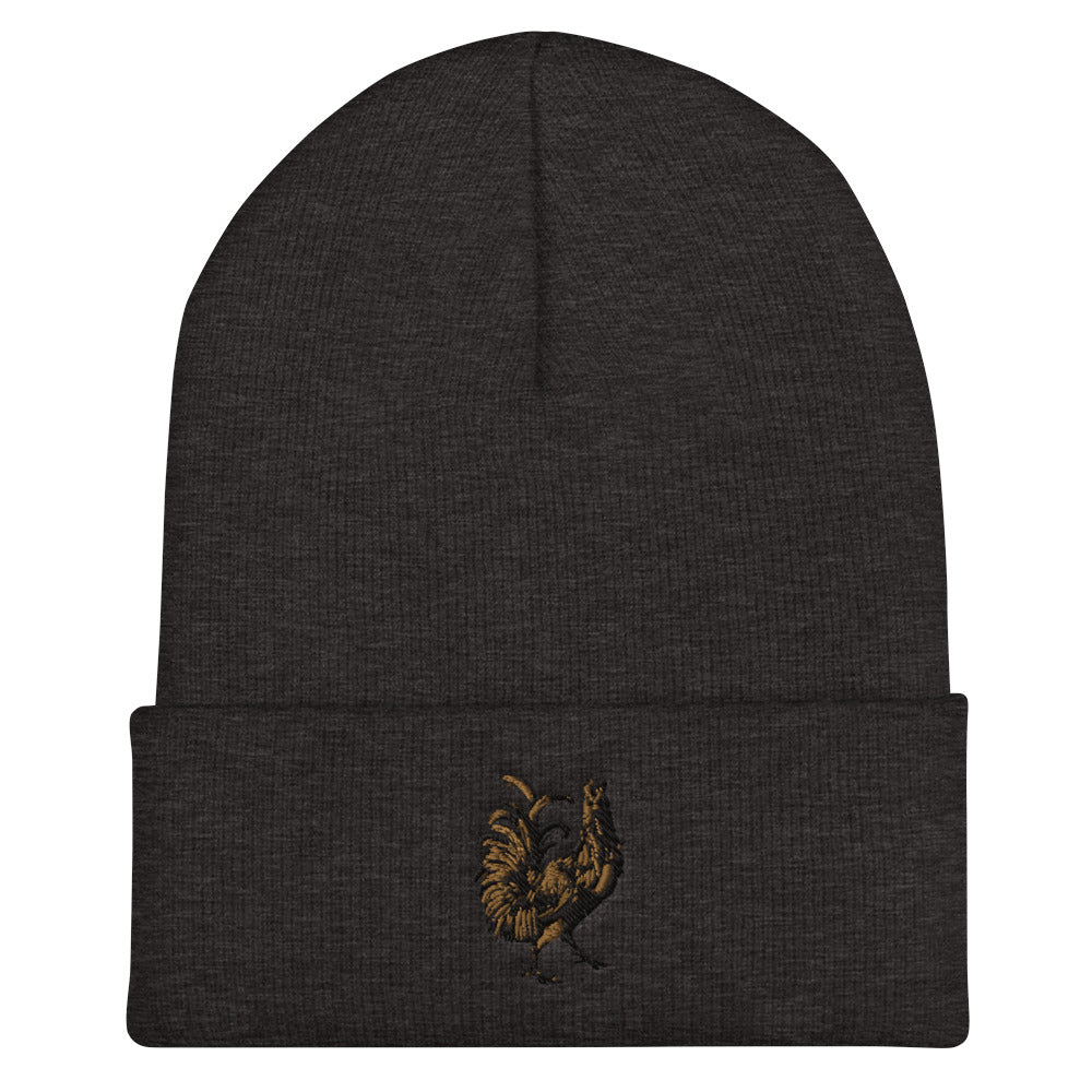 Golden Hen Cuffed Beanie