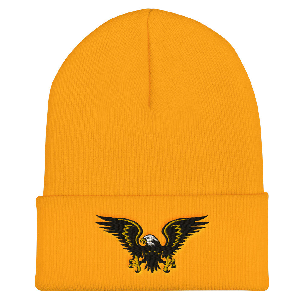 Gold Eagle Cuffed Beanie