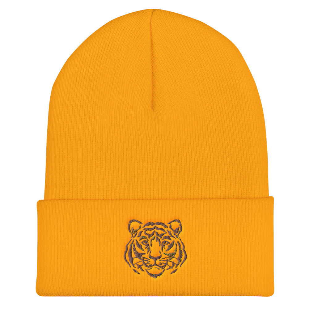 Golden Tiger Cuffed Beanie