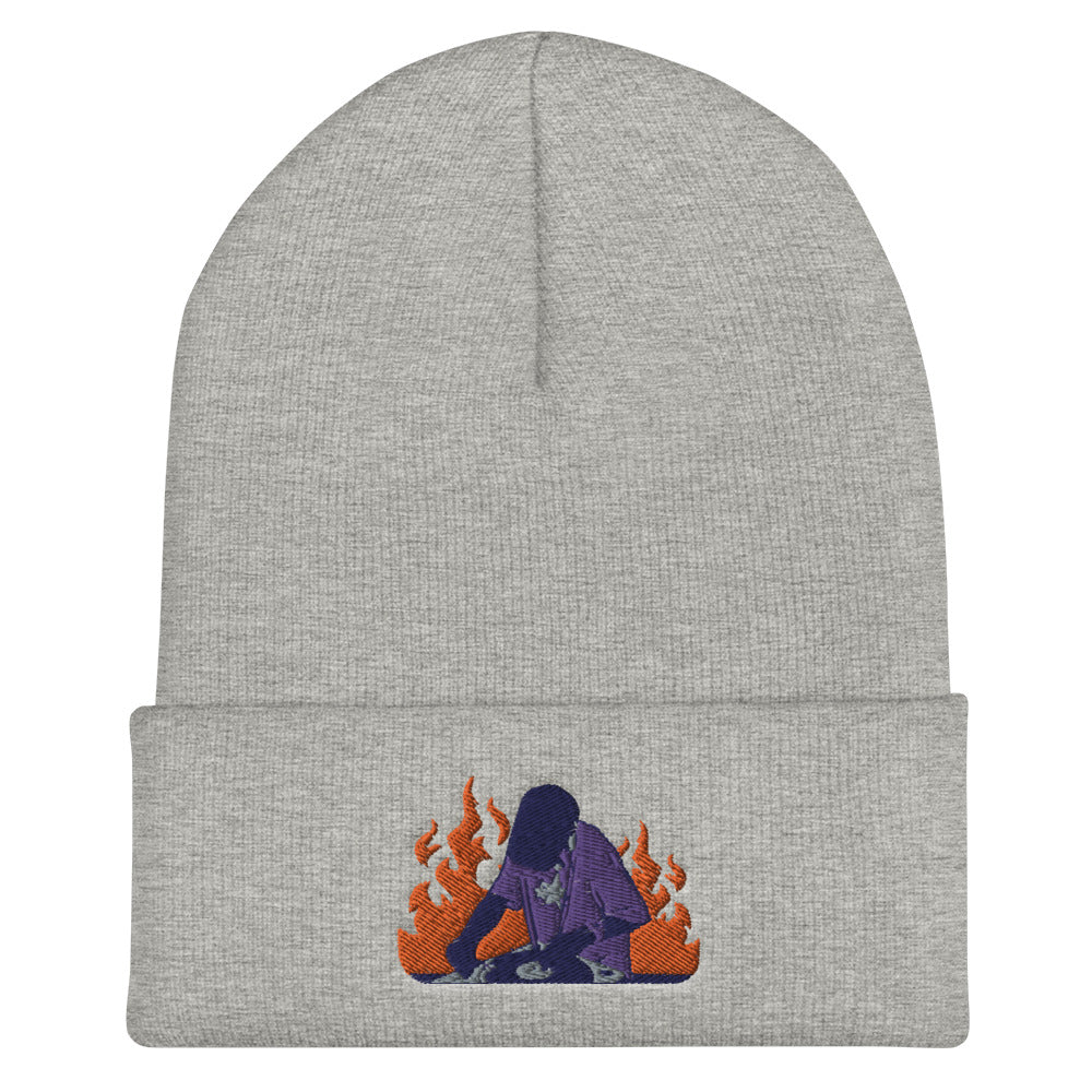 DJ on Fire Cuffed Beanie