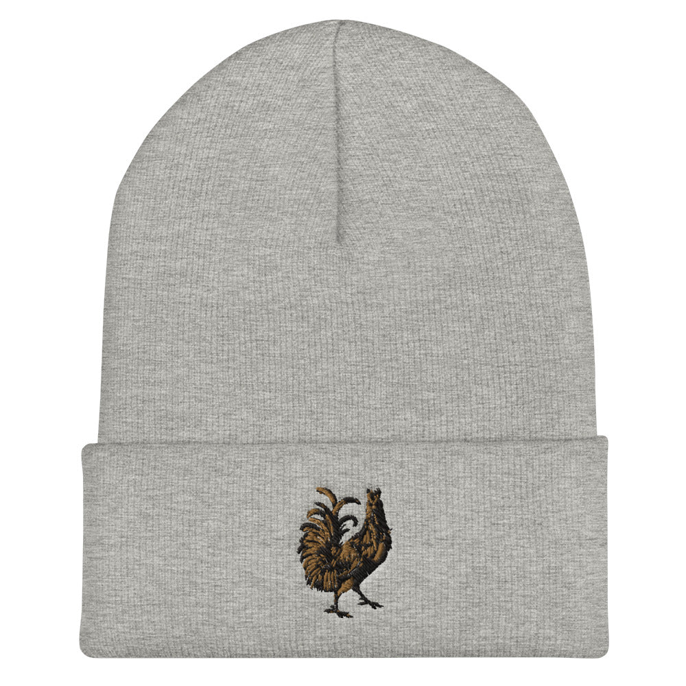 Golden Hen Cuffed Beanie