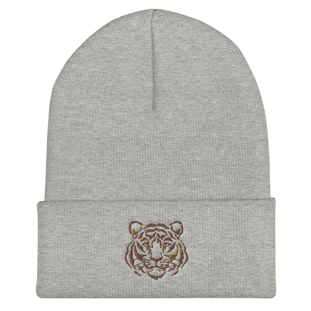 Golden Tiger Cuffed Beanie