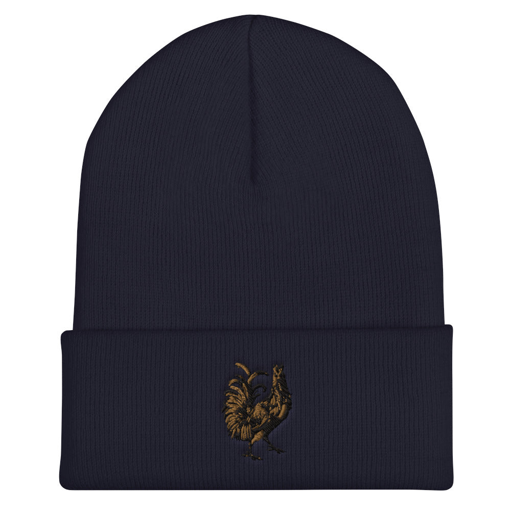 Golden Hen Cuffed Beanie