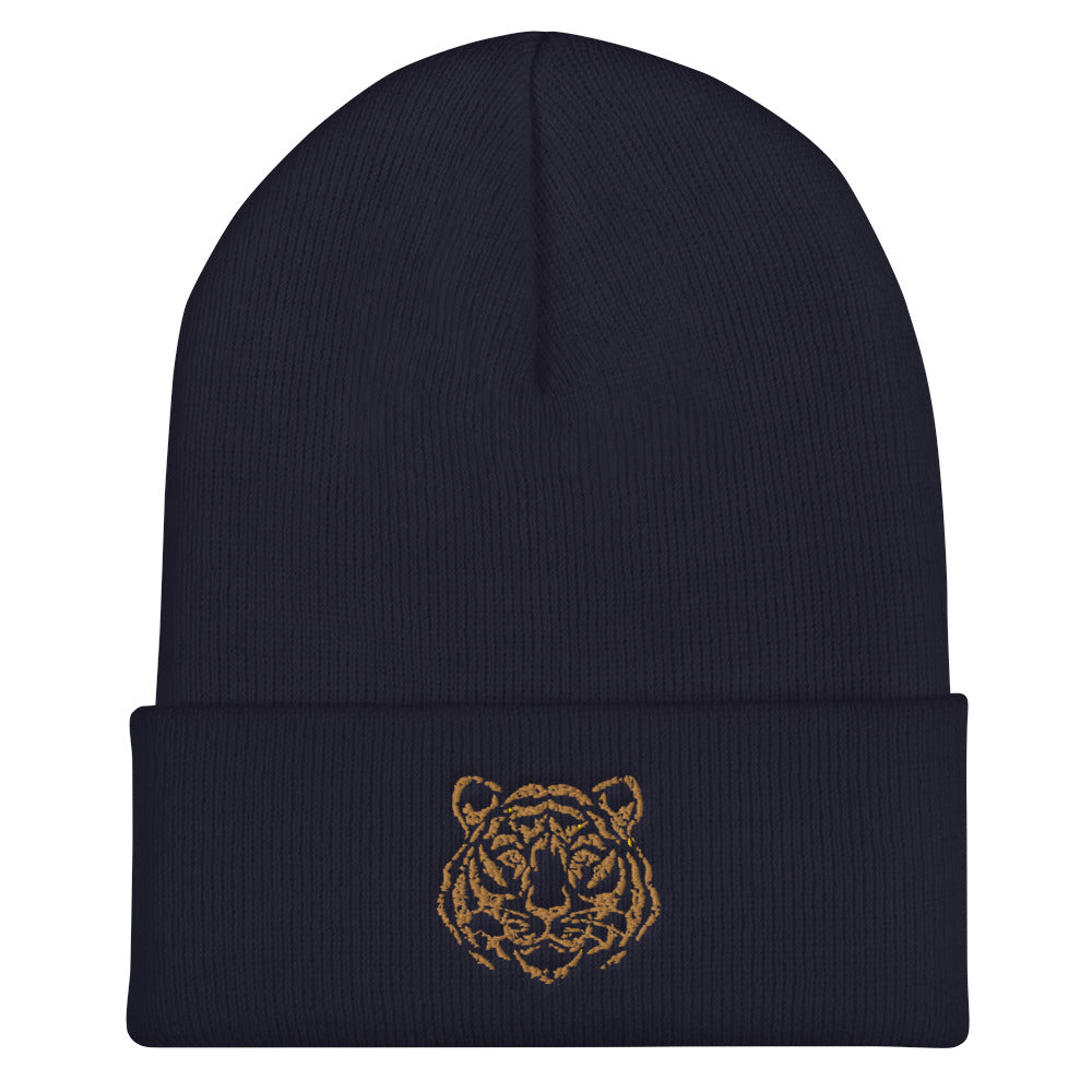 Golden Tiger Cuffed Beanie