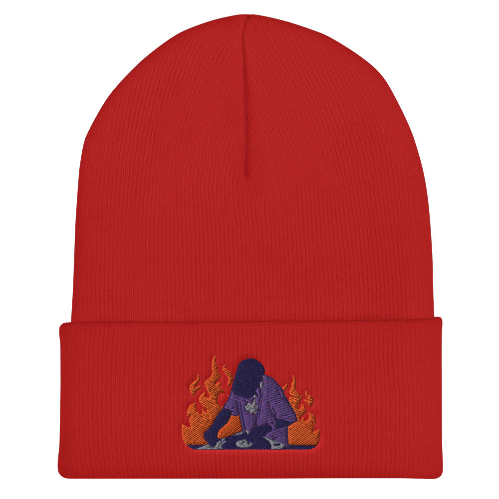 DJ on Fire Cuffed Beanie