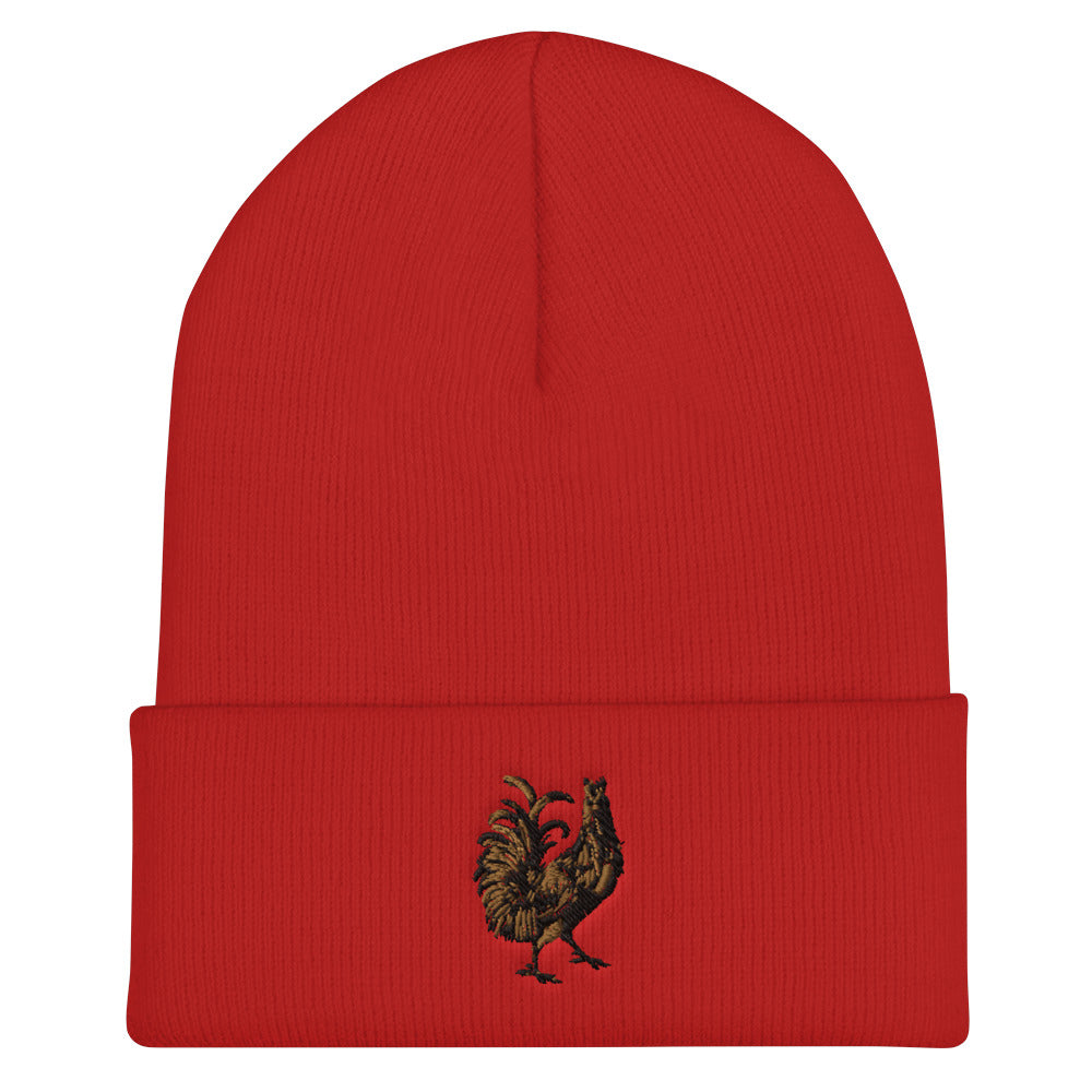 Golden Hen Cuffed Beanie