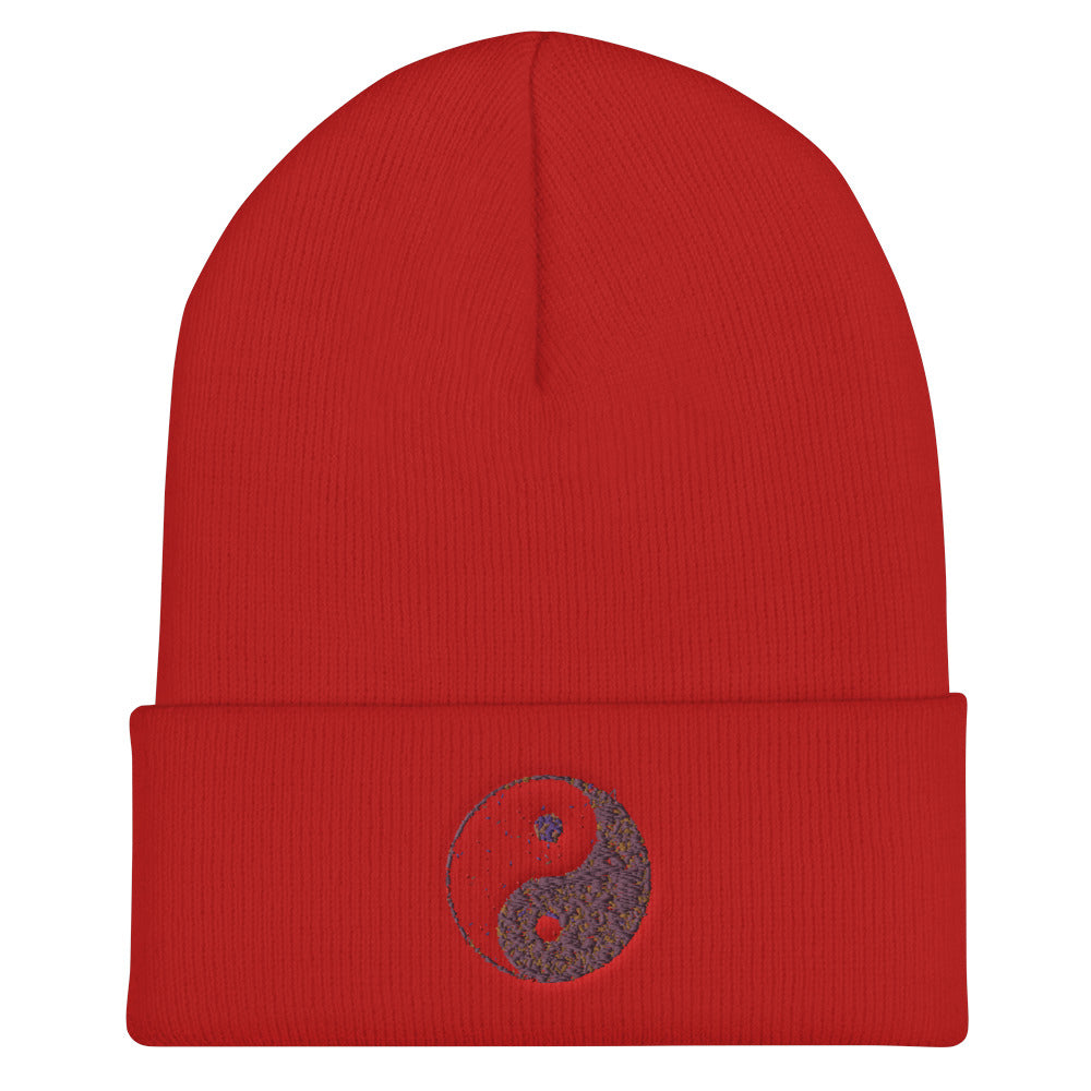 Yin Yang Cuffed Beanie