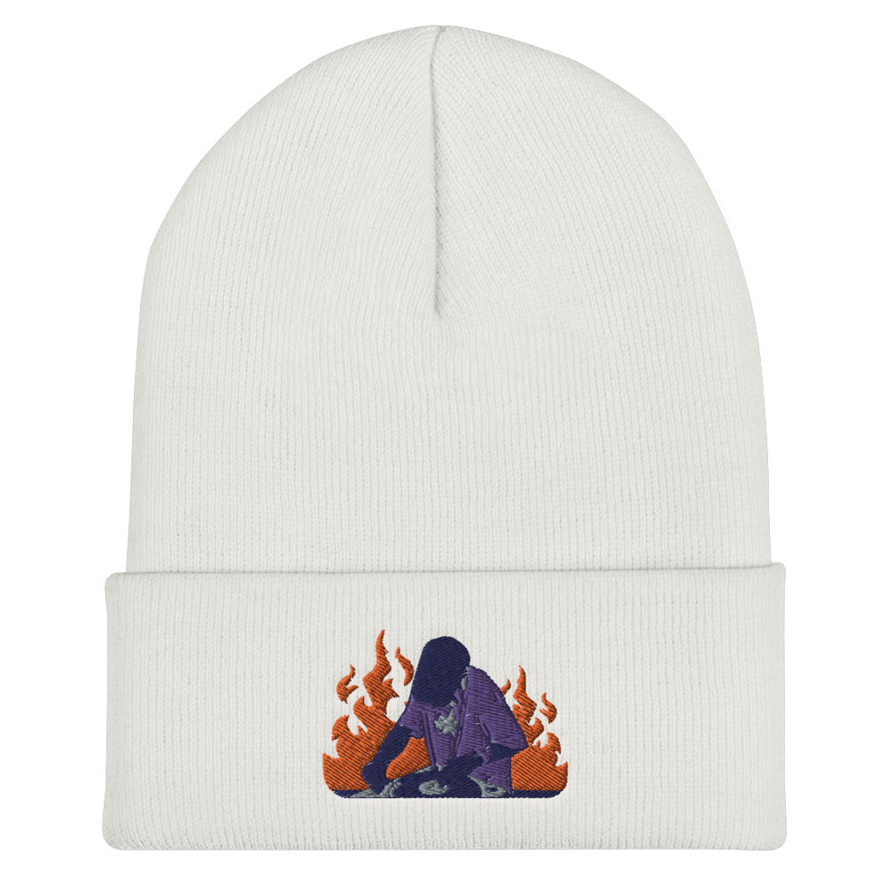 DJ on Fire Cuffed Beanie