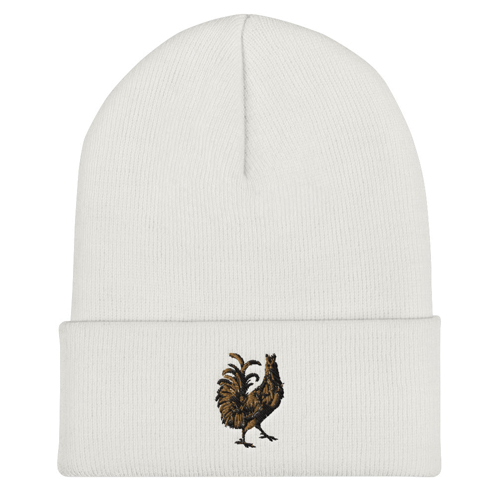 Golden Hen Cuffed Beanie