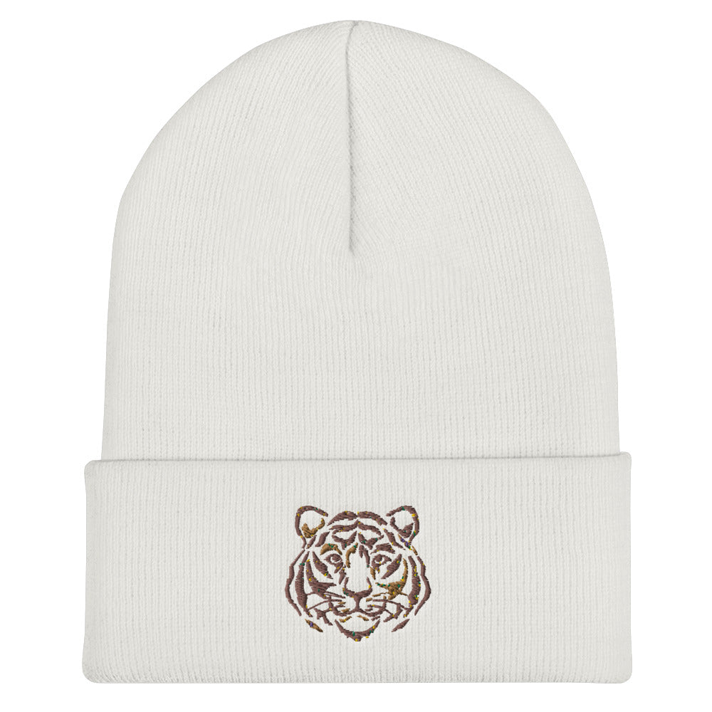 Golden Tiger Cuffed Beanie