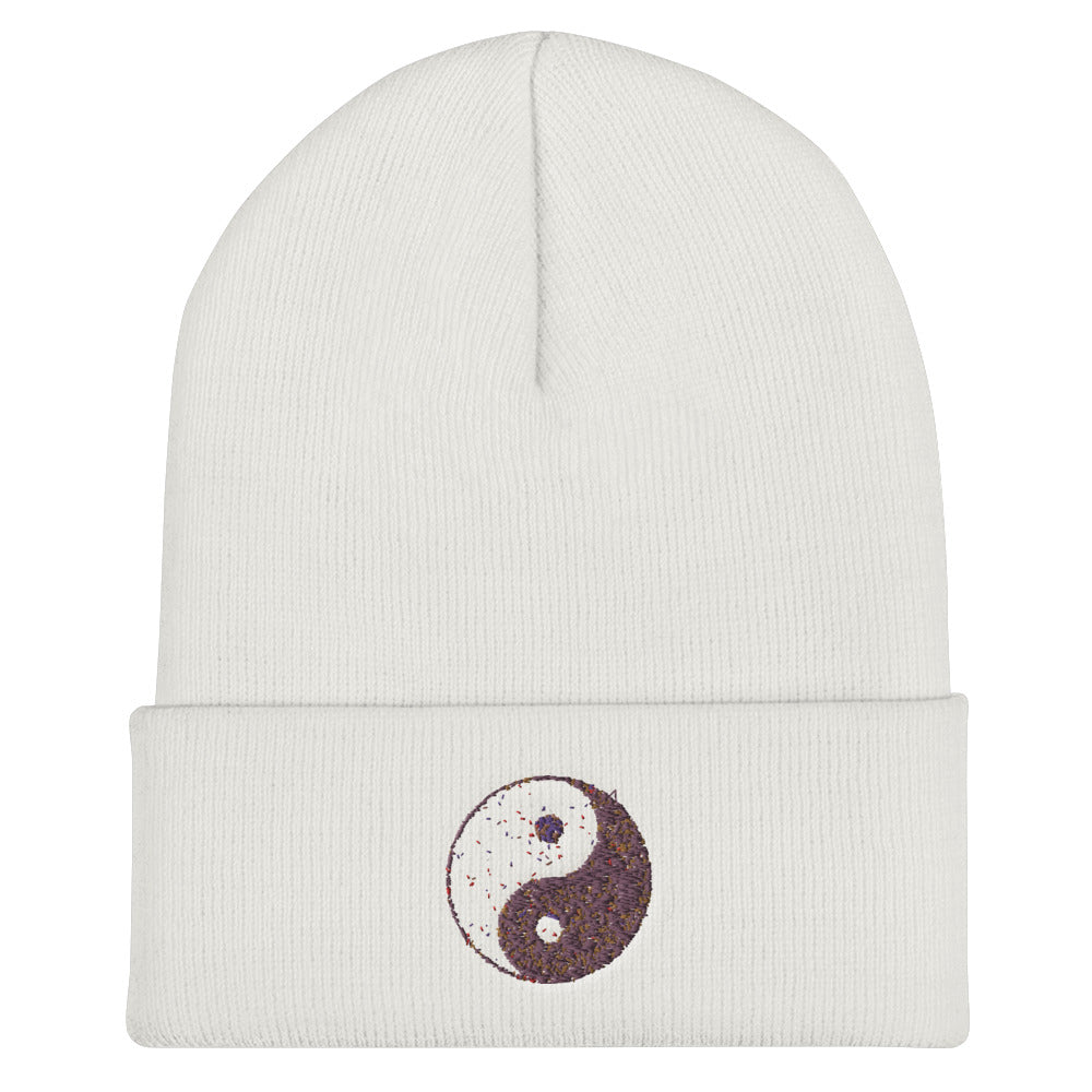 Yin Yang Cuffed Beanie