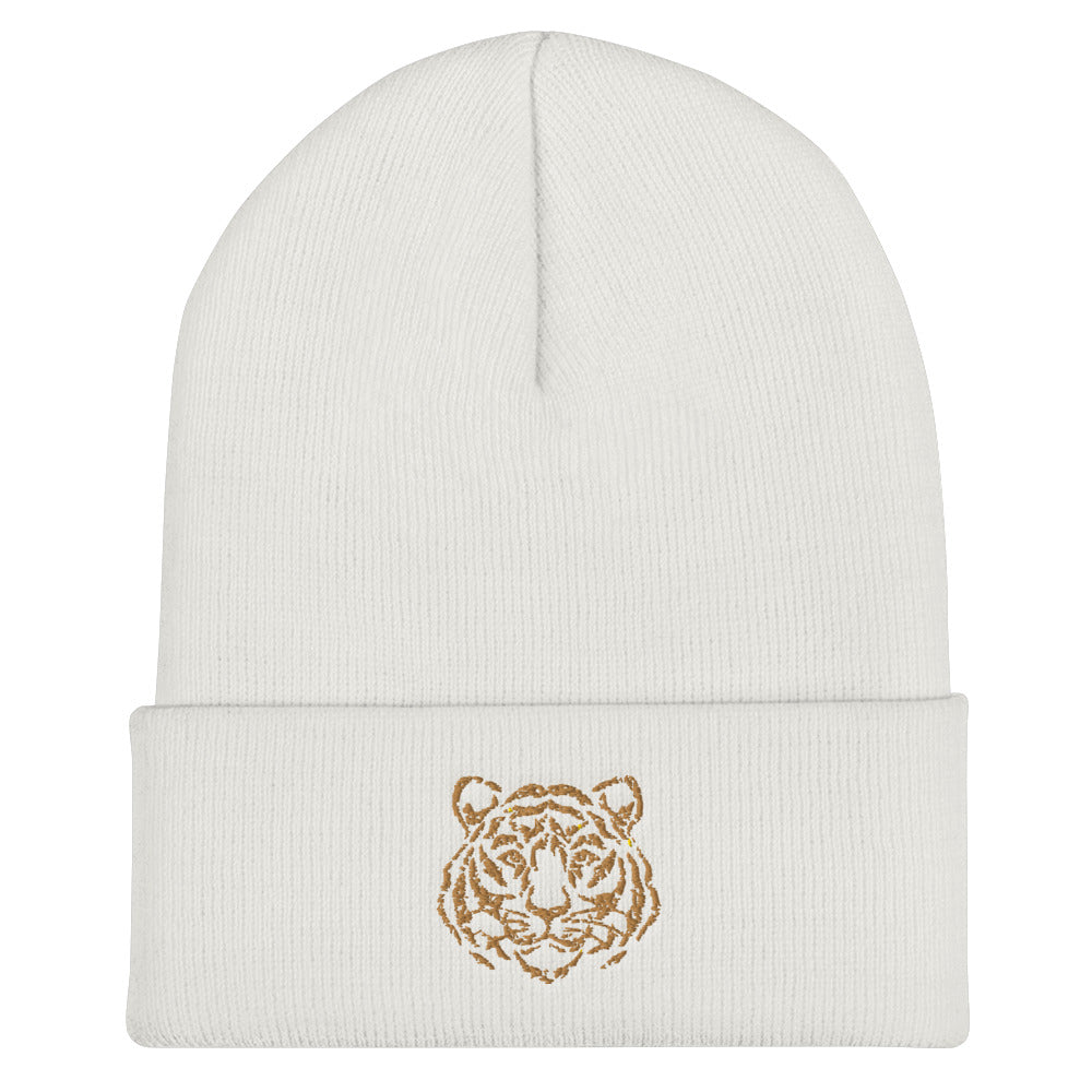 Golden Tiger Cuffed Beanie