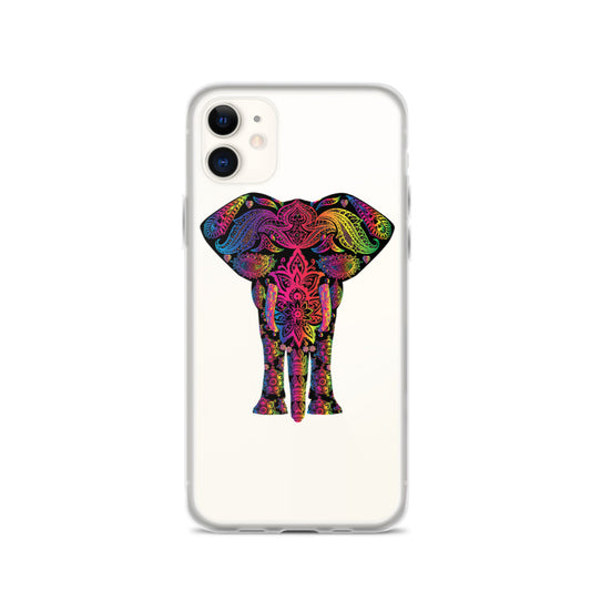 Elephant Face Colour iPhone Case