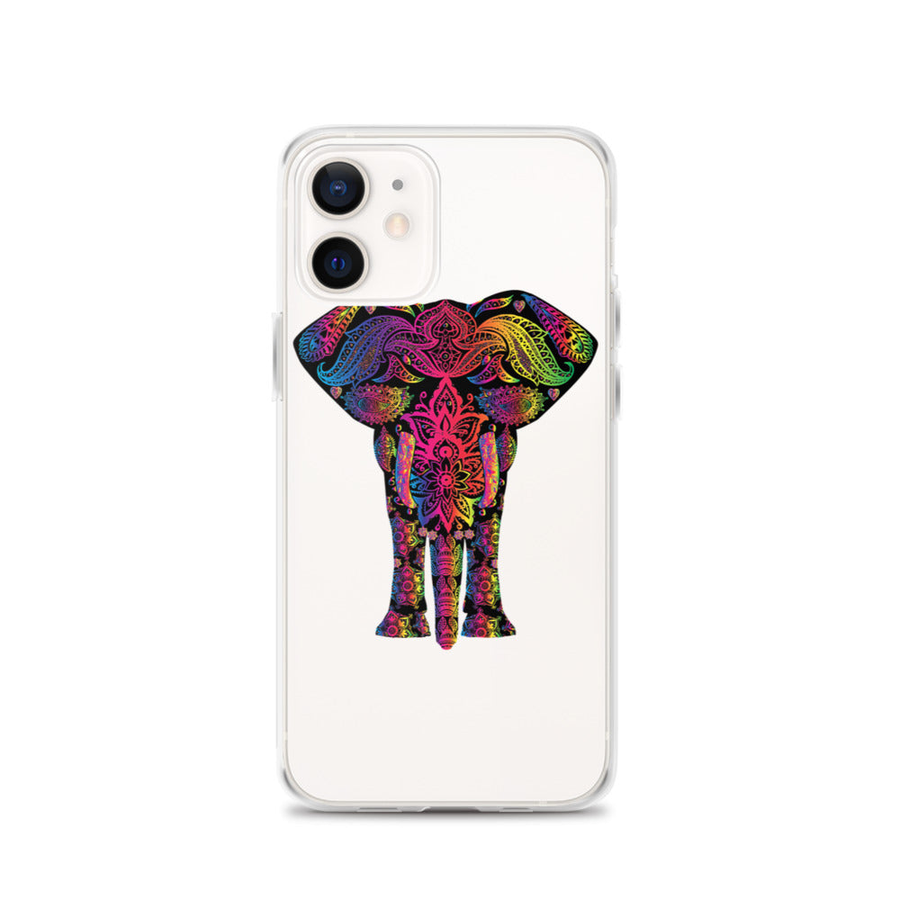 Elephant Face Colour iPhone Case