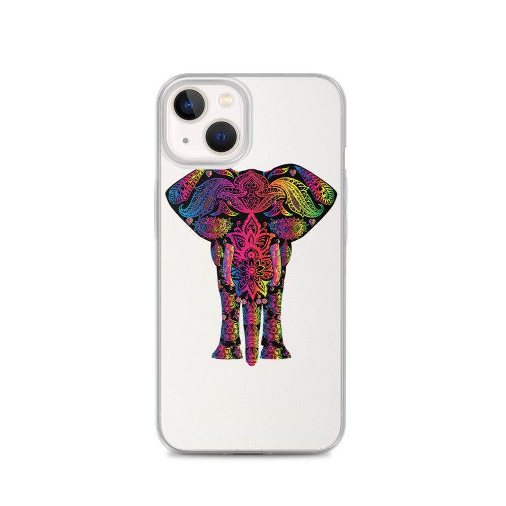 Elephant Face Colour iPhone Case