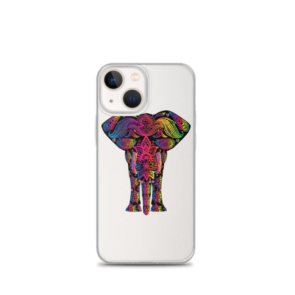 Elephant Face Colour iPhone Case