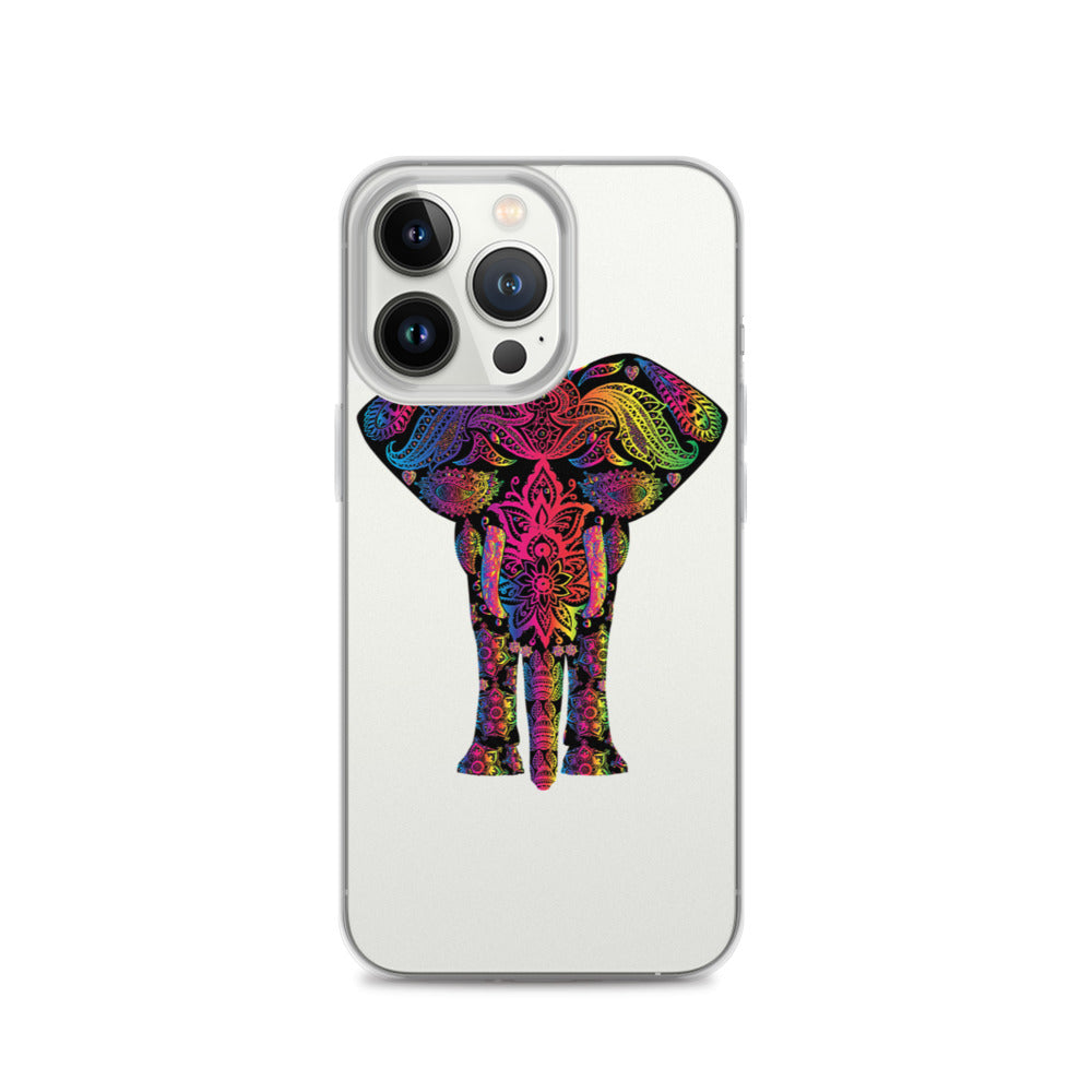 Elephant Face Colour iPhone Case