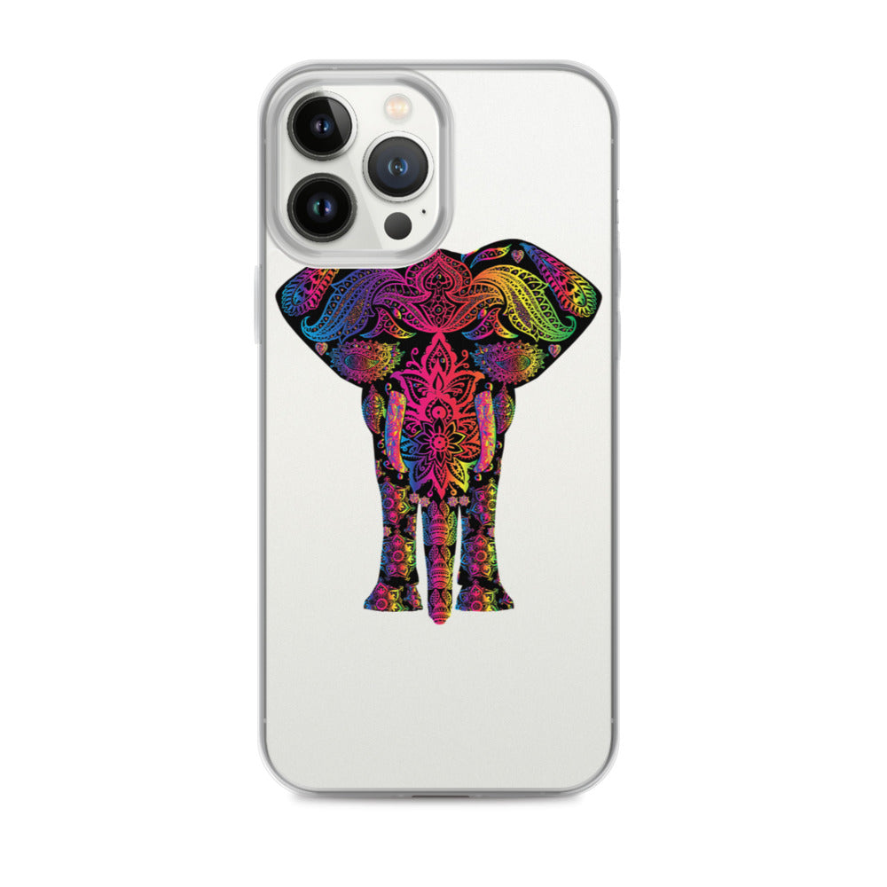 Elephant Face Colour iPhone Case