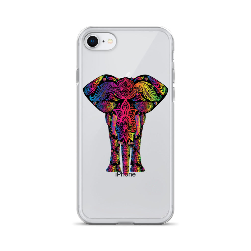 Elephant Face Colour iPhone Case