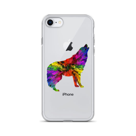 Technicolour Wolf iPhone Case