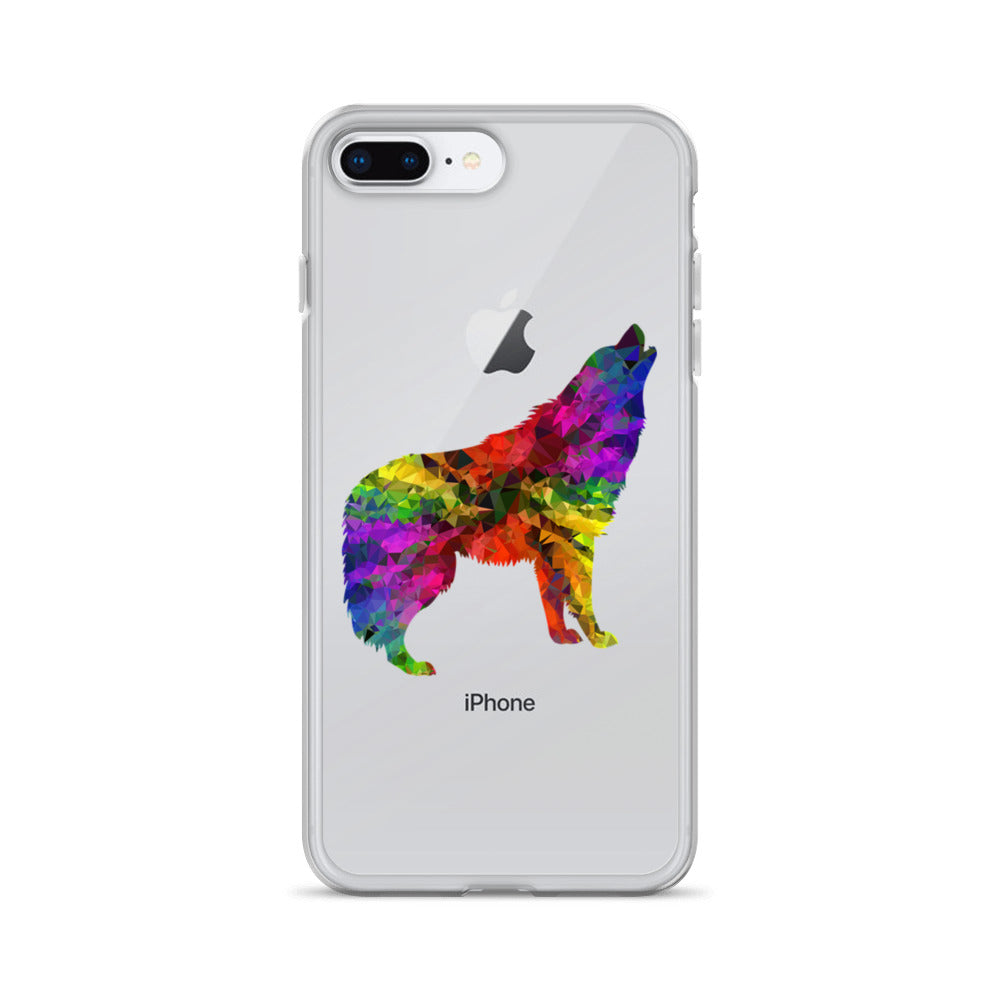 Technicolour Wolf iPhone Case