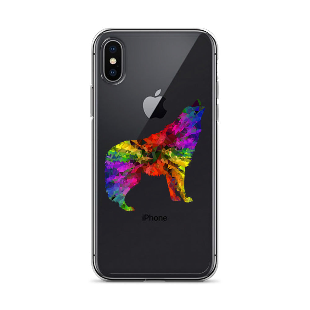 Technicolour Wolf iPhone Case