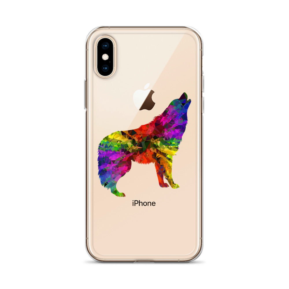 Technicolour Wolf iPhone Case