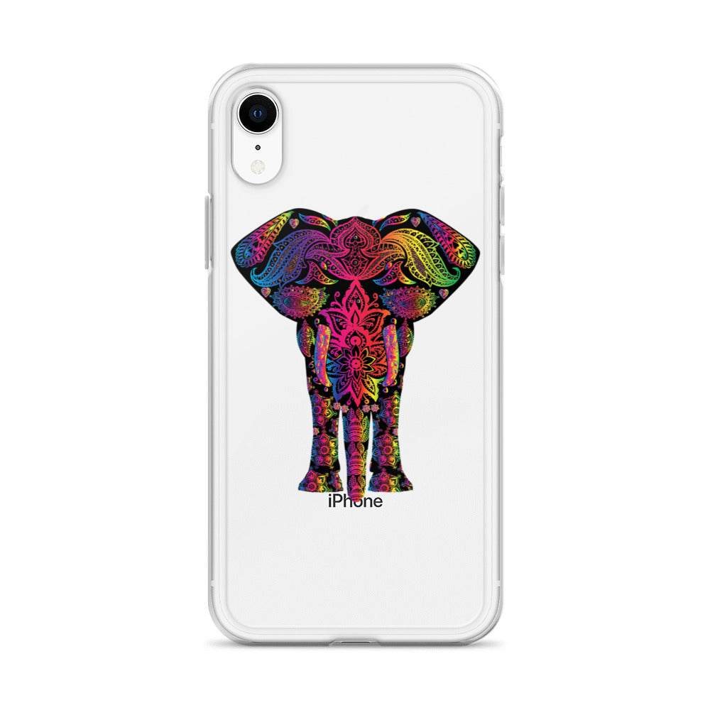 Elephant Face Colour iPhone Case