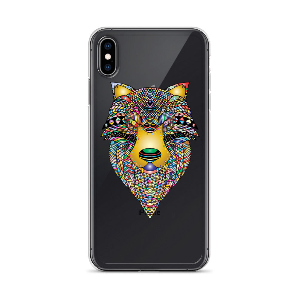 Multi Coloured Wolf iPhone Case