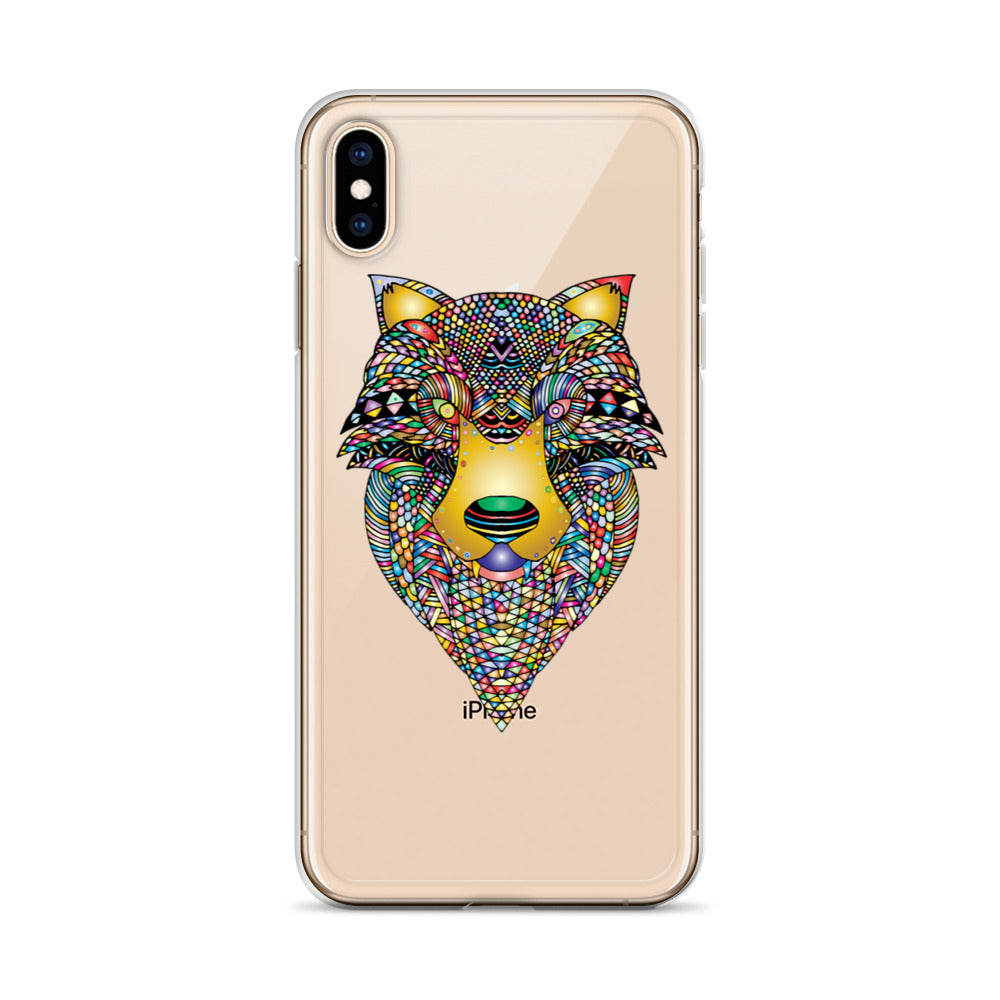 Multi Coloured Wolf iPhone Case