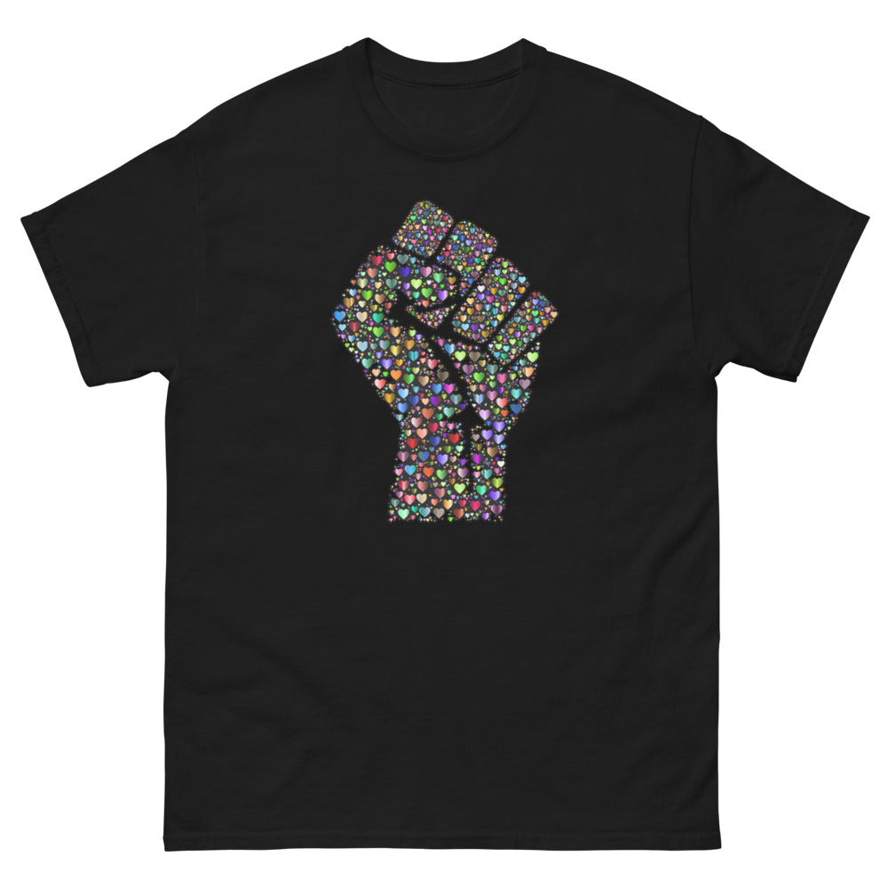 Multi Coloured Fist 100% cotton men's heavyweight tee