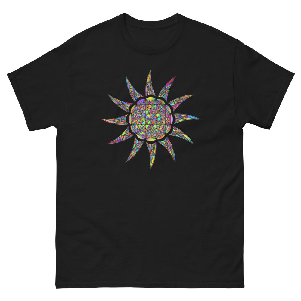 Multi Coloured Sun 100% cotton men's heavyweight tee