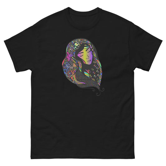 Multi Coloured Woman 100% cotton men's heavyweight tee