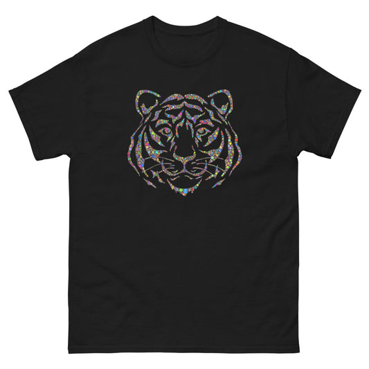 Multi Coloured Tiger 100% cotton men's heavyweight tee