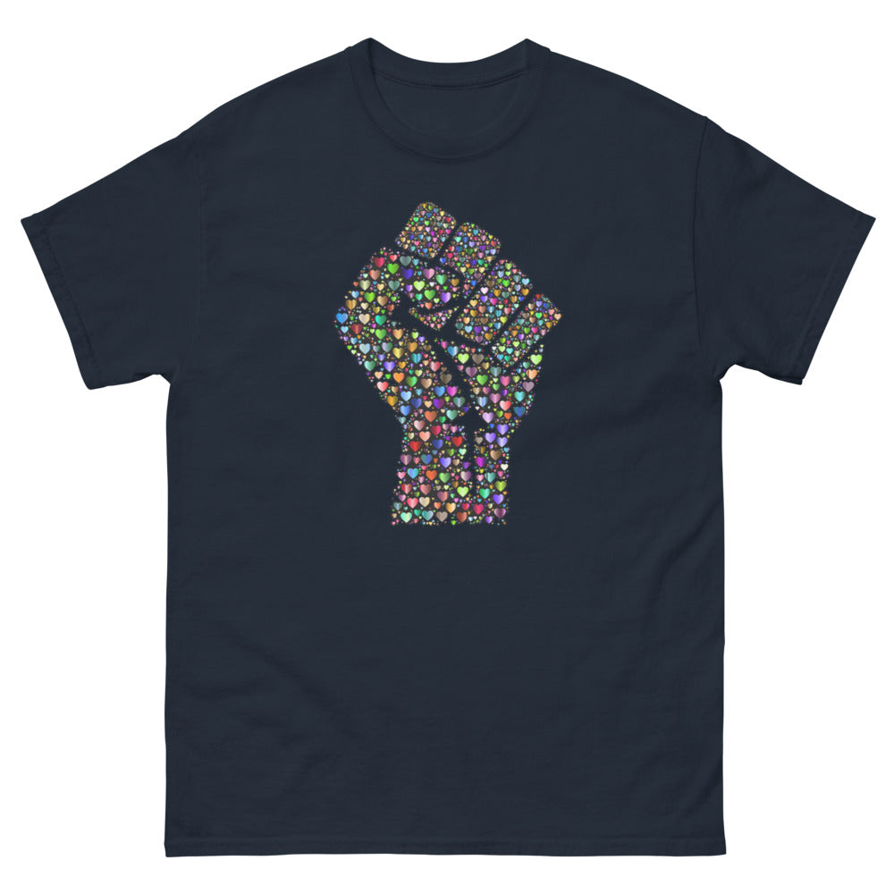 Multi Coloured Fist 100% cotton men's heavyweight tee